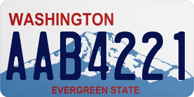WA license plate AAB4221