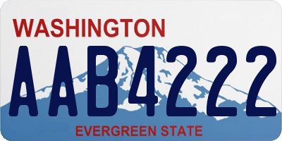 WA license plate AAB4222