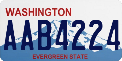 WA license plate AAB4224