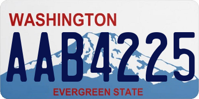 WA license plate AAB4225