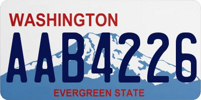 WA license plate AAB4226