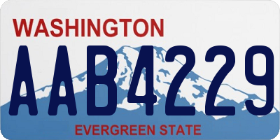 WA license plate AAB4229