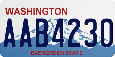 WA license plate AAB4230
