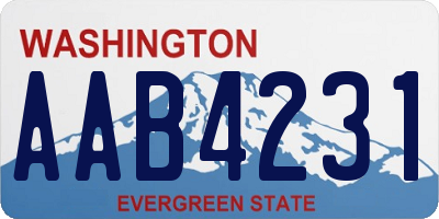 WA license plate AAB4231