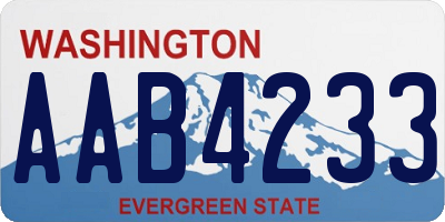 WA license plate AAB4233