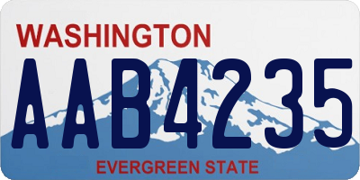 WA license plate AAB4235