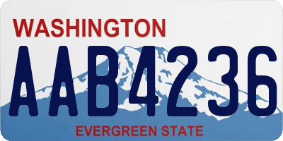 WA license plate AAB4236