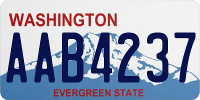 WA license plate AAB4237