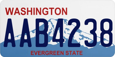 WA license plate AAB4238