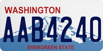 WA license plate AAB4240