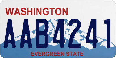 WA license plate AAB4241