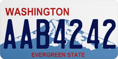WA license plate AAB4242