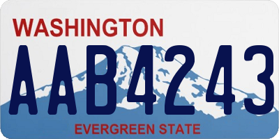 WA license plate AAB4243