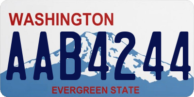 WA license plate AAB4244