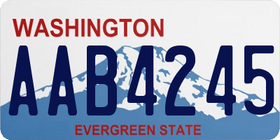 WA license plate AAB4245