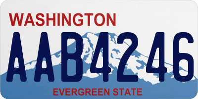 WA license plate AAB4246