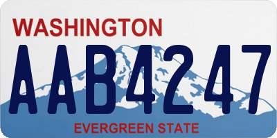 WA license plate AAB4247