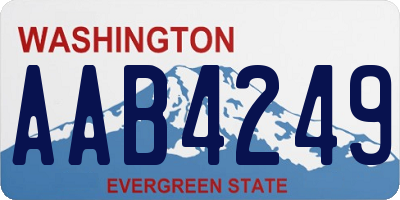 WA license plate AAB4249