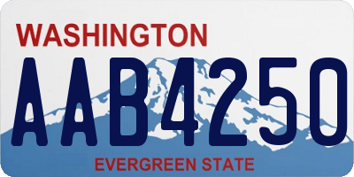 WA license plate AAB4250