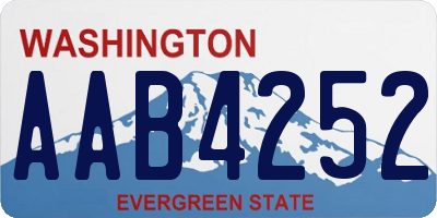 WA license plate AAB4252