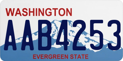 WA license plate AAB4253