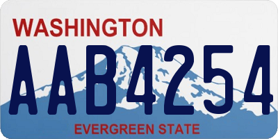 WA license plate AAB4254