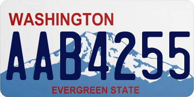 WA license plate AAB4255