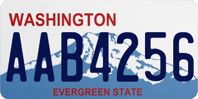 WA license plate AAB4256