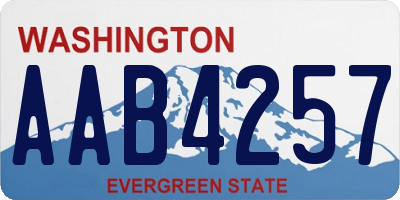 WA license plate AAB4257