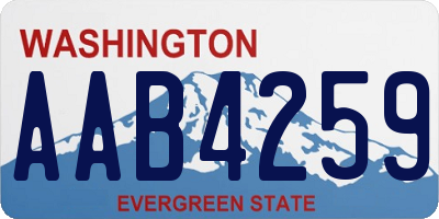WA license plate AAB4259
