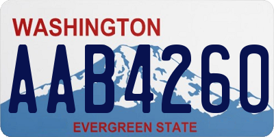 WA license plate AAB4260