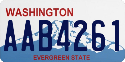 WA license plate AAB4261