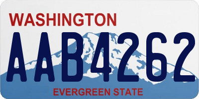 WA license plate AAB4262