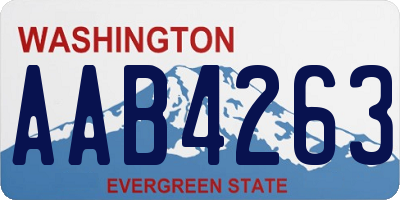 WA license plate AAB4263