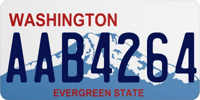 WA license plate AAB4264