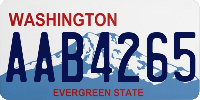 WA license plate AAB4265