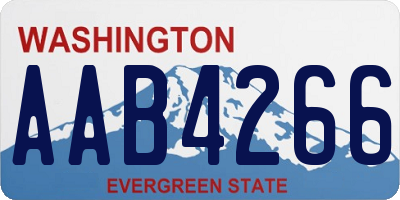 WA license plate AAB4266