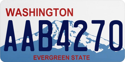 WA license plate AAB4270