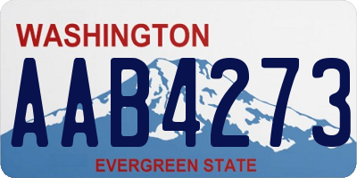 WA license plate AAB4273