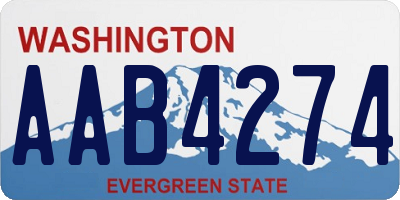 WA license plate AAB4274