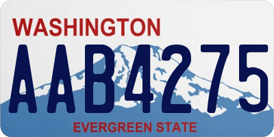 WA license plate AAB4275
