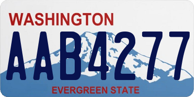 WA license plate AAB4277