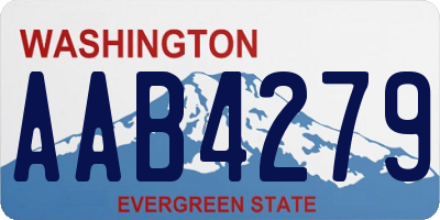 WA license plate AAB4279