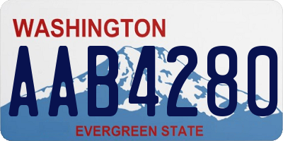 WA license plate AAB4280