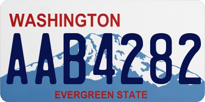 WA license plate AAB4282