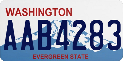 WA license plate AAB4283