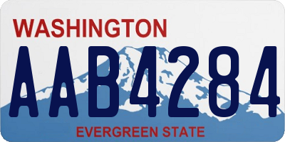 WA license plate AAB4284