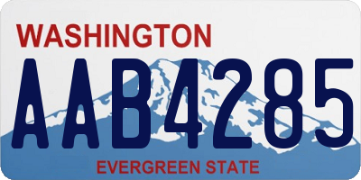WA license plate AAB4285