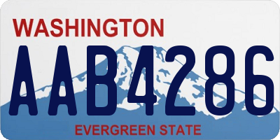 WA license plate AAB4286