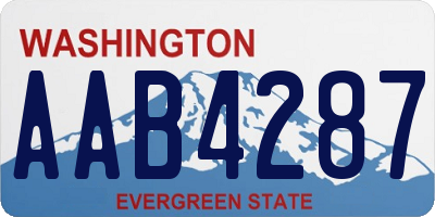 WA license plate AAB4287